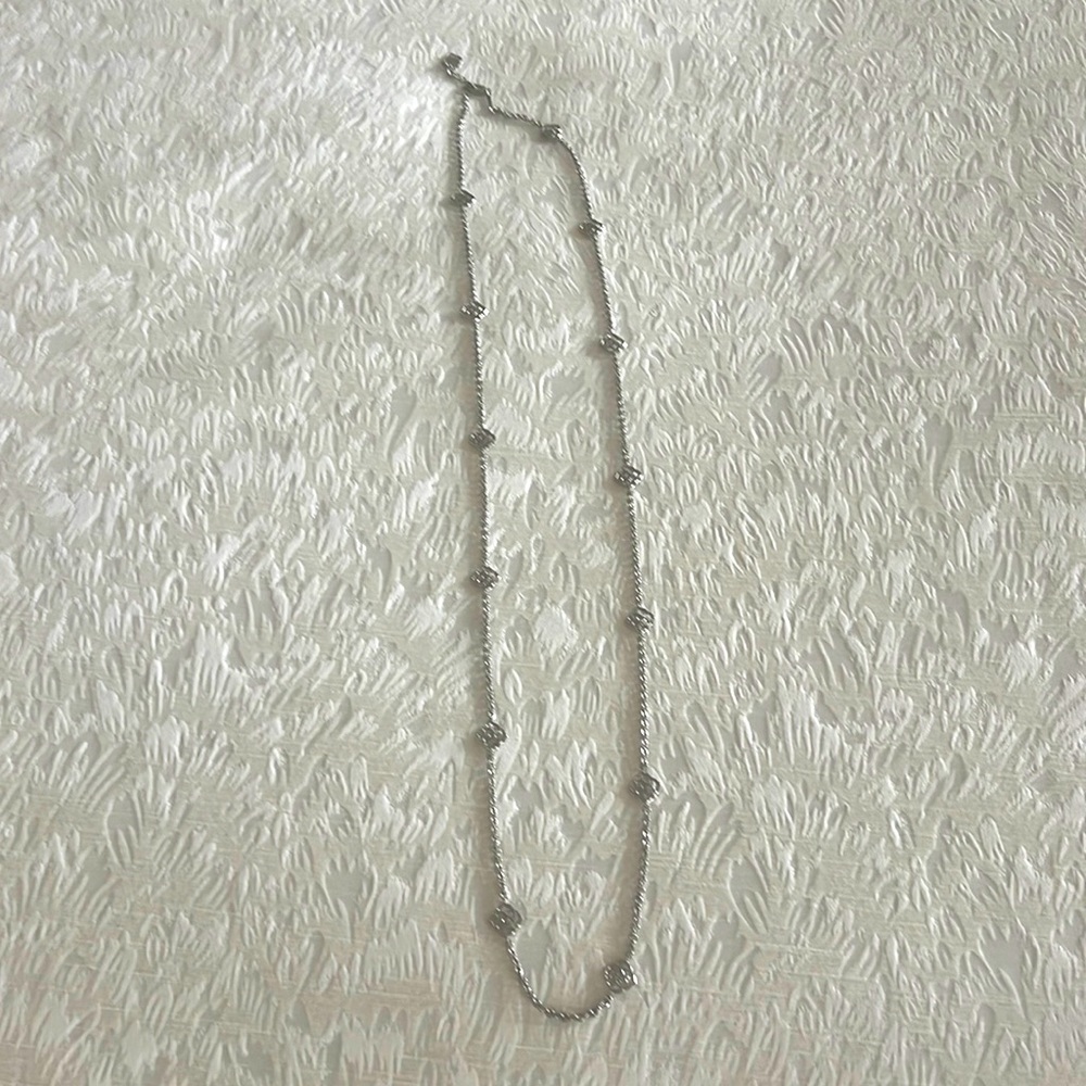 Kendra Scott Silver Logo Necklace Long